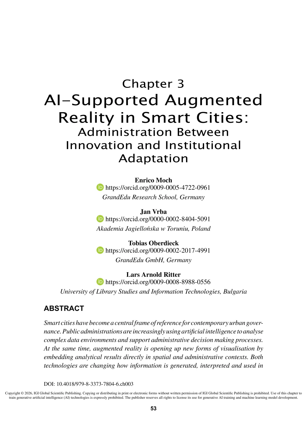 AI-Supported AR in Smart Cities