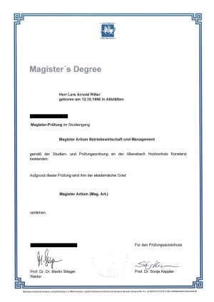 Magister BWL Diplom