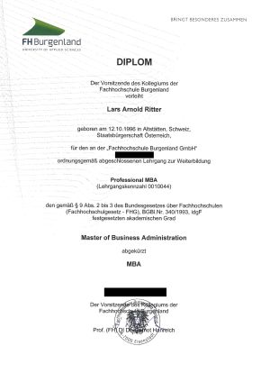MBA Management Diplom