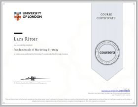 UoL Marketing Strategy Zertifikat
